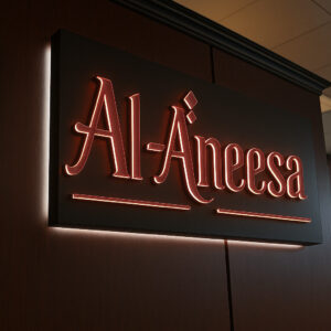 Golden Paper Prints custom 3D sign for office, shop, and business branding in Sharjah, Dubai, UAE.