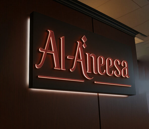Golden Paper Prints custom 3D sign for office, shop, and business branding in Sharjah, Dubai, UAE.