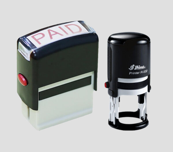 Golden Paper Prints custom office stamp – self-inking and rubber stamp in Sharjah, Dubai, UAE.